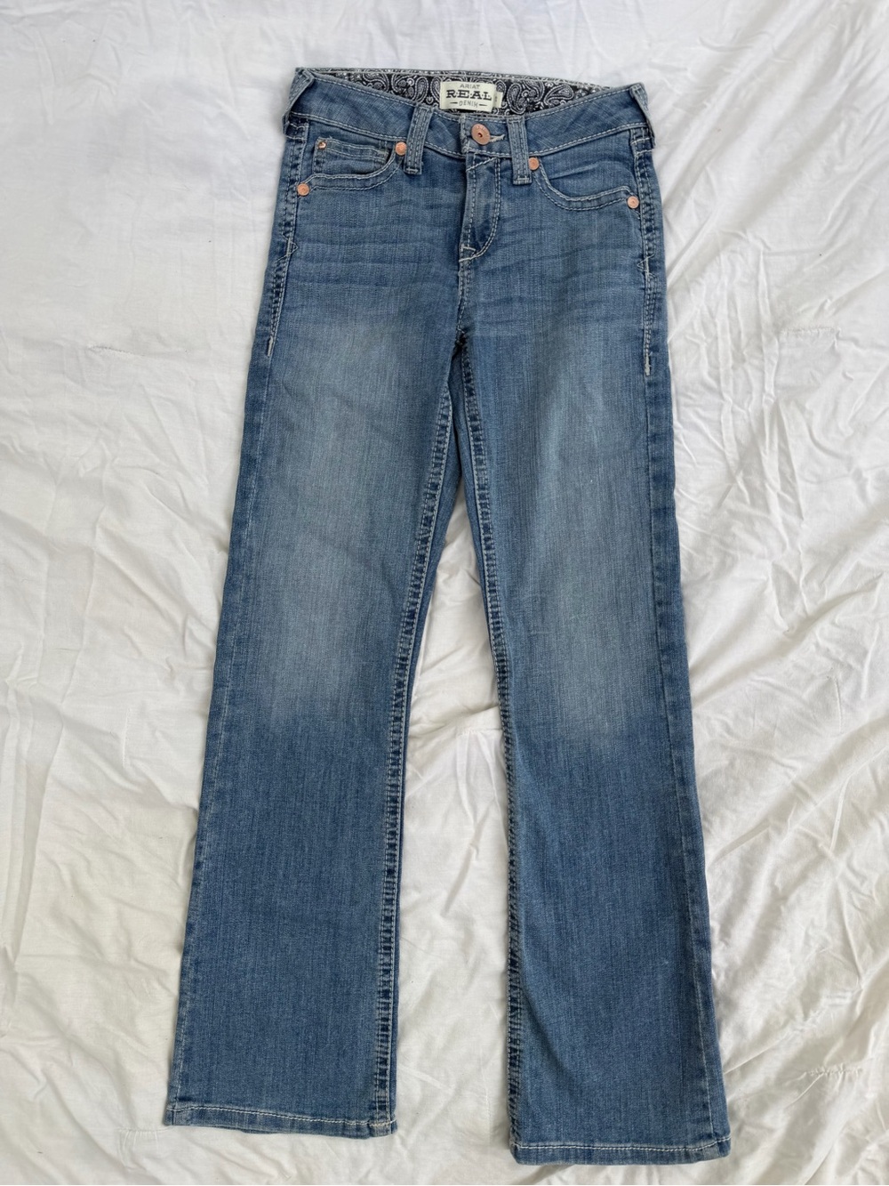 Ariat REAL Kids Vivian Boot Jeans in Medium Blue Wash
